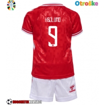 Otroške Nogometnih dresov Danska Rasmus Hojlund #9 Domači EP 2024 Kratki rokavi (+ hlače)